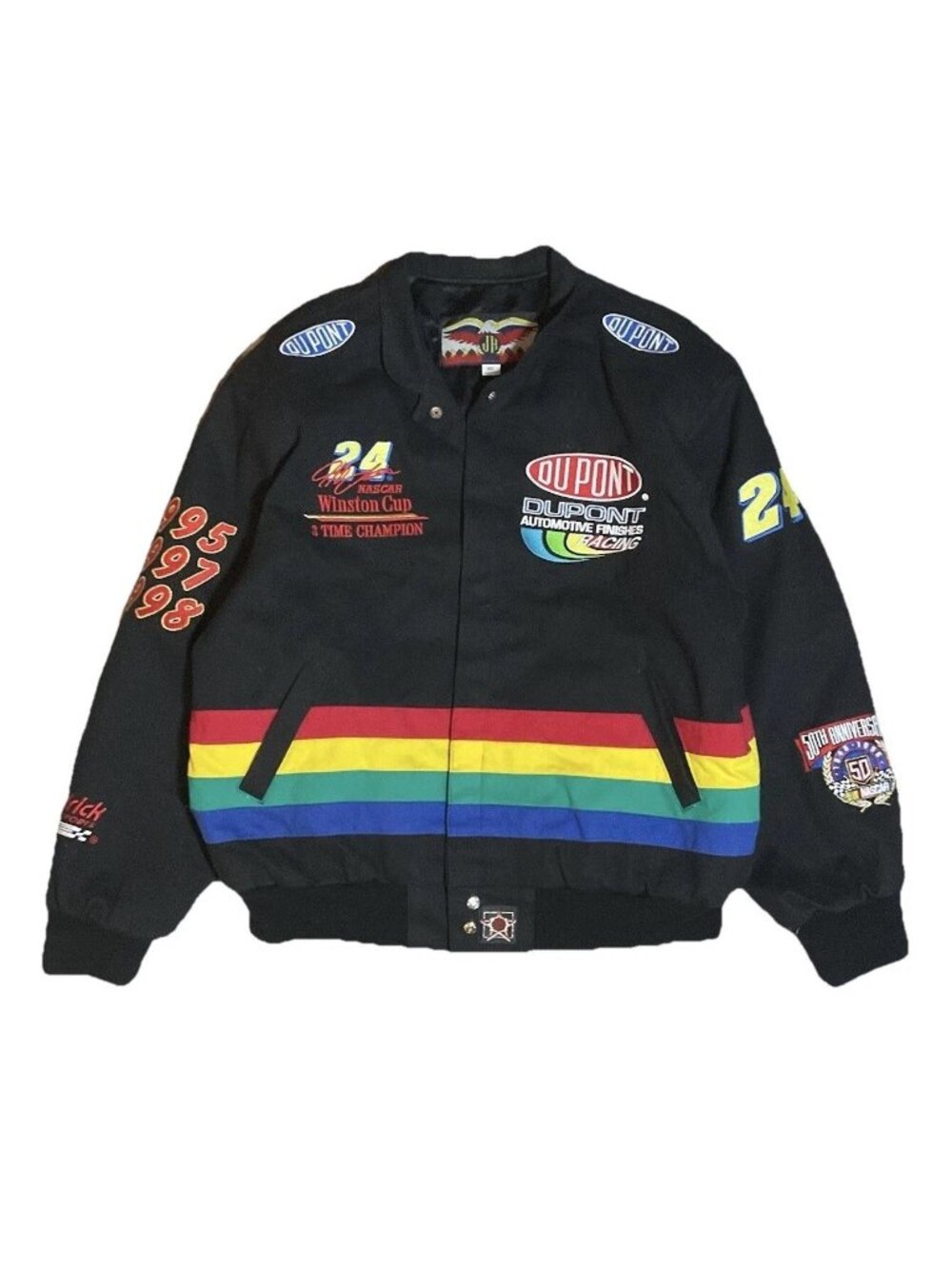 Vintage Jeff Hamilton NASCAR Jeff Gordon Winston Cup Jacket DuPont Racing XL USA